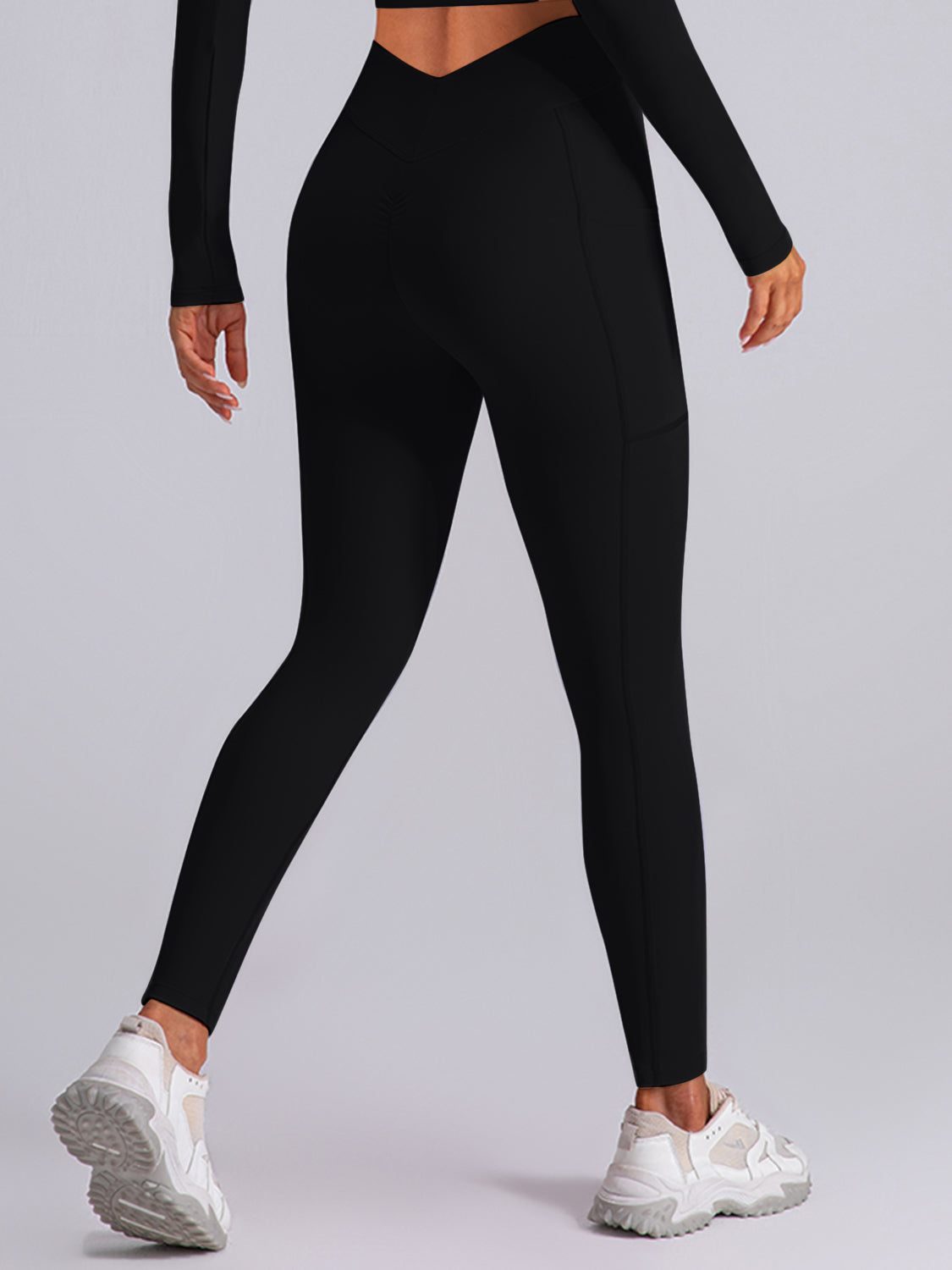 High Waist Active Leggings with Pockets-Angel Casuals