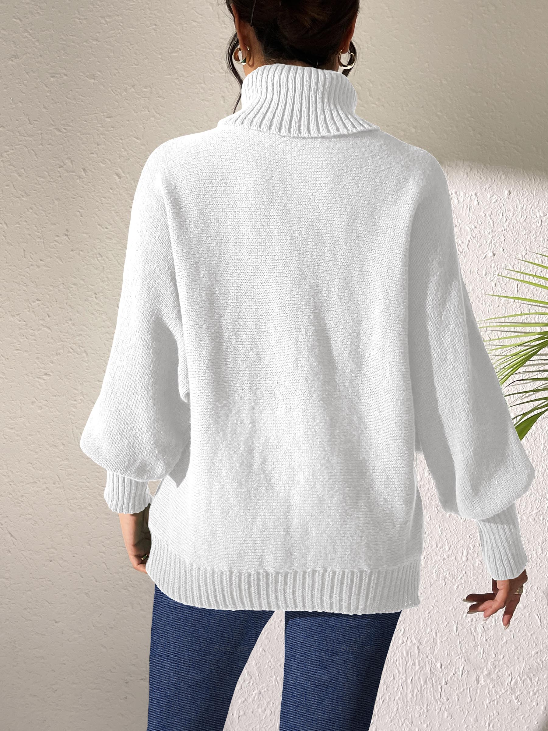 Turtleneck Long Sleeve Sweater-Angel Casuals