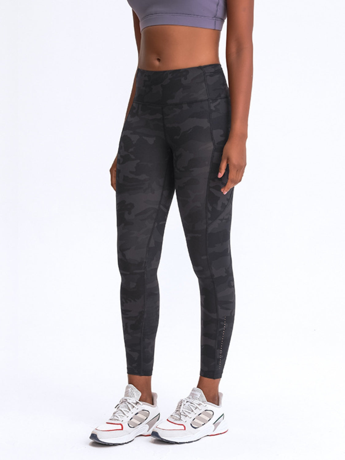 Wide Waistband Leggings with Pockets-Angel Casuals