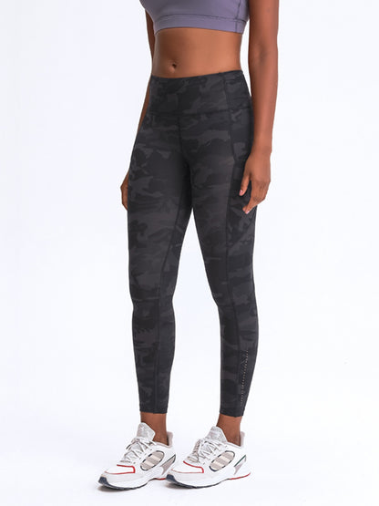 Wide Waistband Leggings with Pockets-Angel Casuals