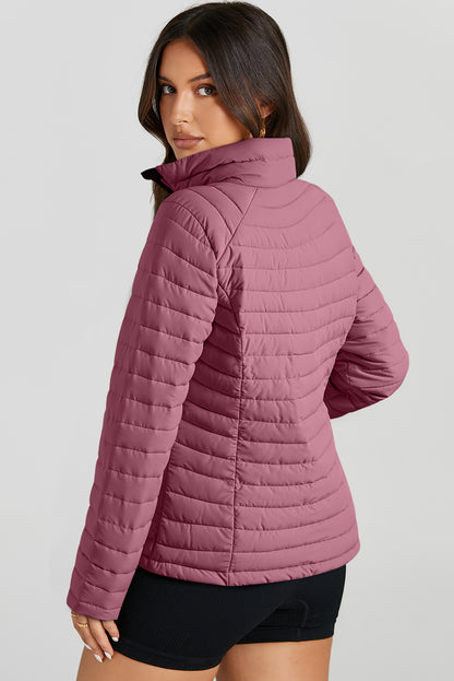 Turtleneck Zip Up Long Sleeve Jacket-Angel Casuals