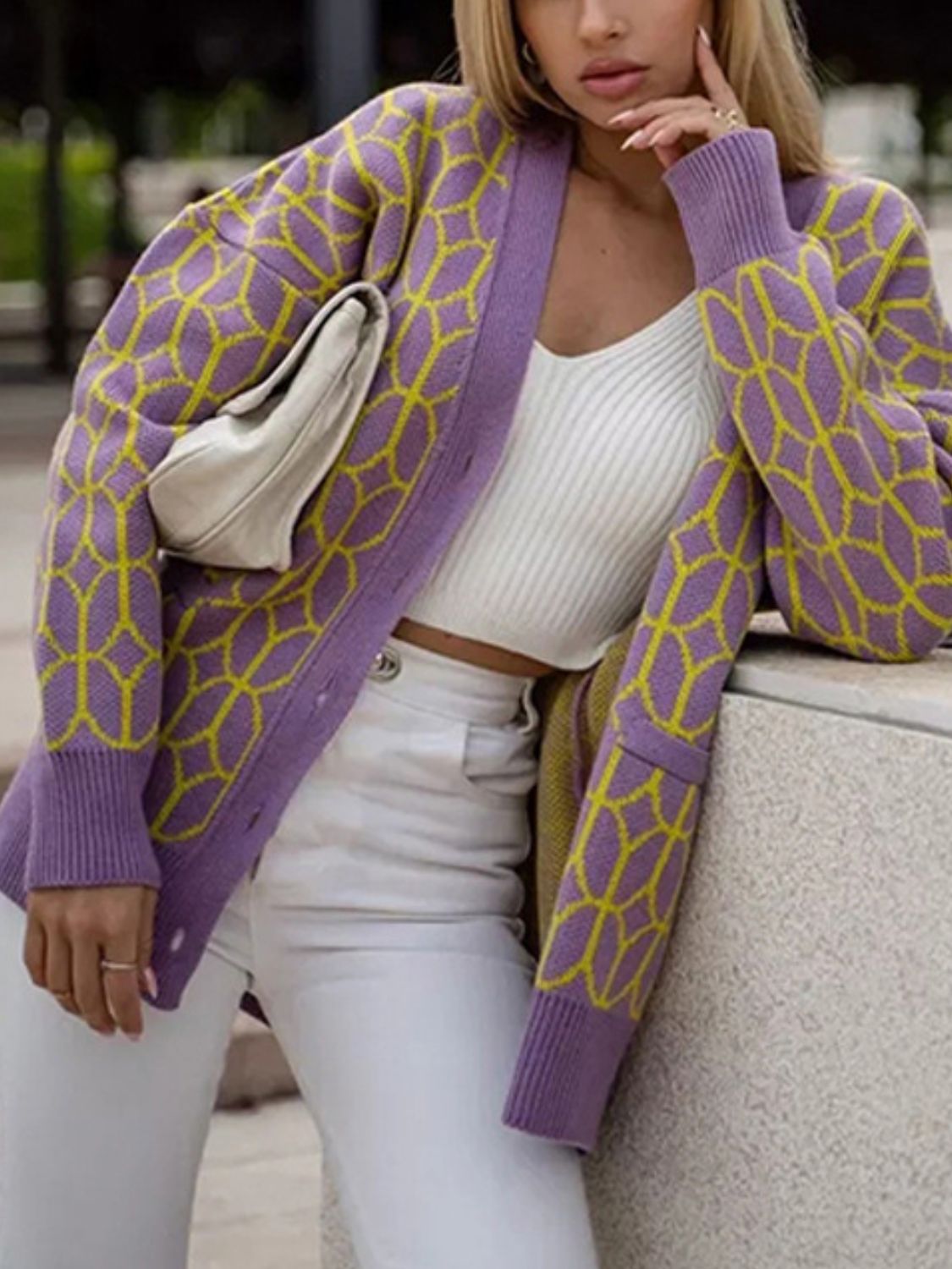 Button Up Long Sleeve Cardigan-Angel Casuals