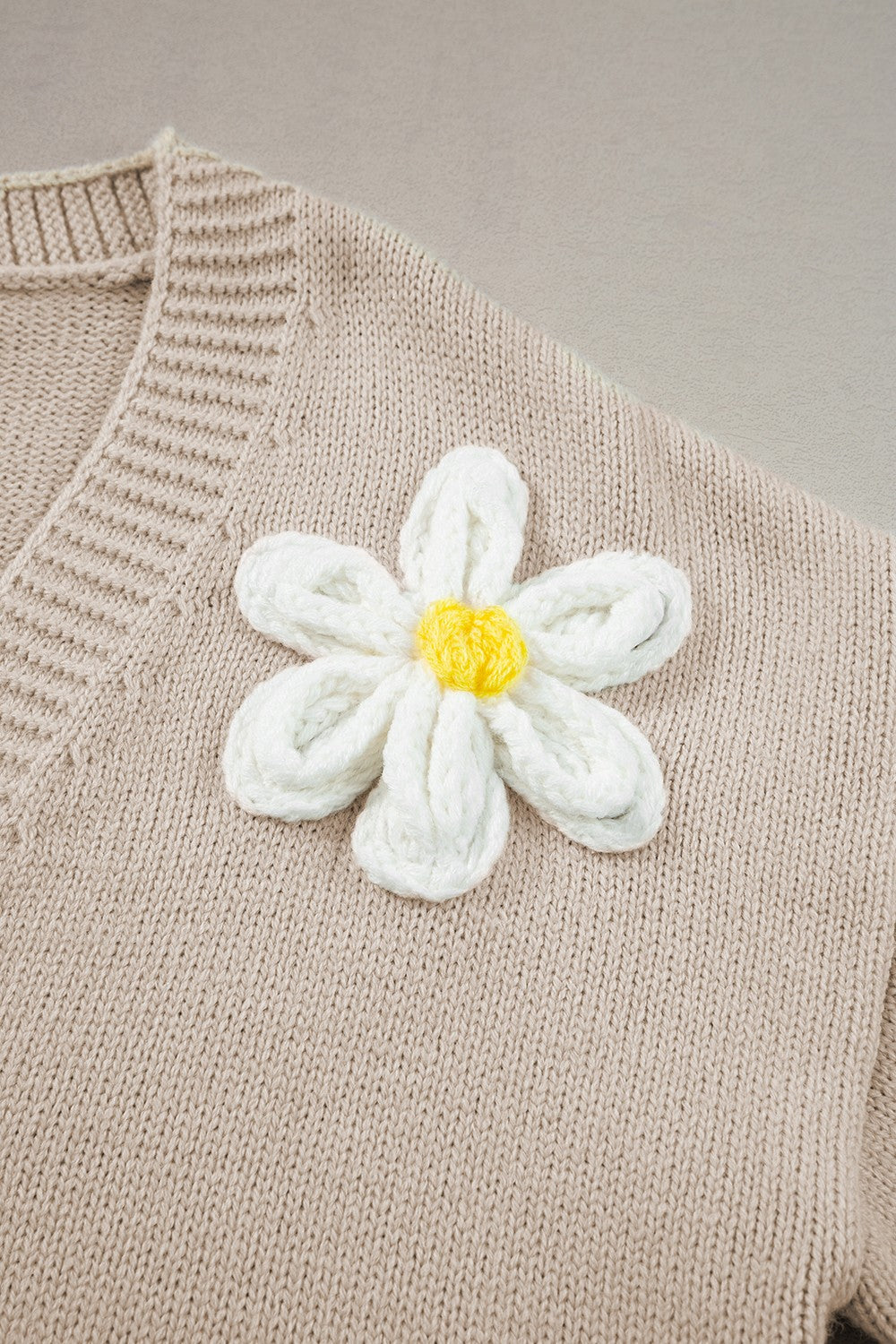 Flower Dropped Shoulder Long Sleeve Cardigan-Angel Casuals