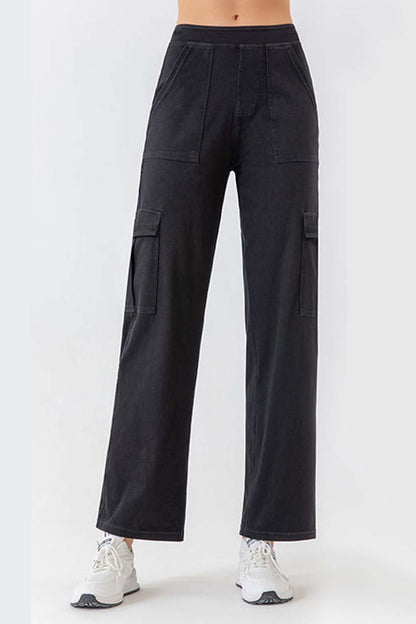 Buttoned Pocketed Long Jeans-Angel Casuals