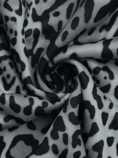 Perfee Leopard Open Front Long Sleeve Jacket-Angel Casuals