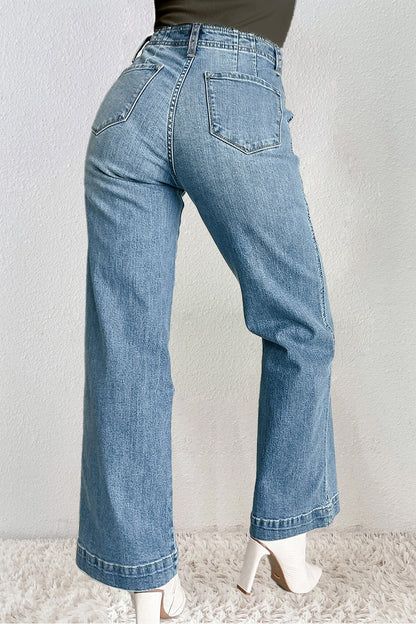 Straight Jeans with Pockets-Angel Casuals