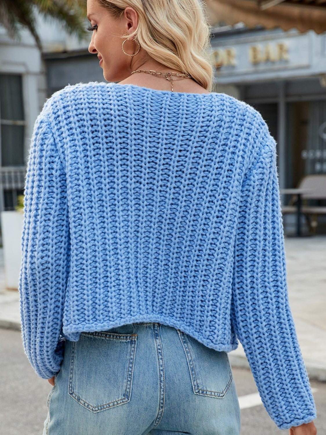 Round Neck Button Up Cardigan with Pockets-Angel Casuals