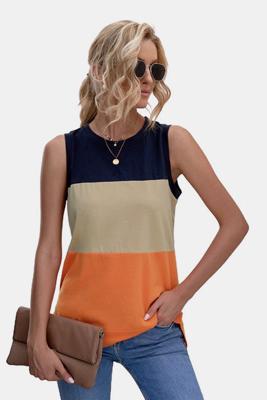 Color Block Tank Top-Angel Casuals