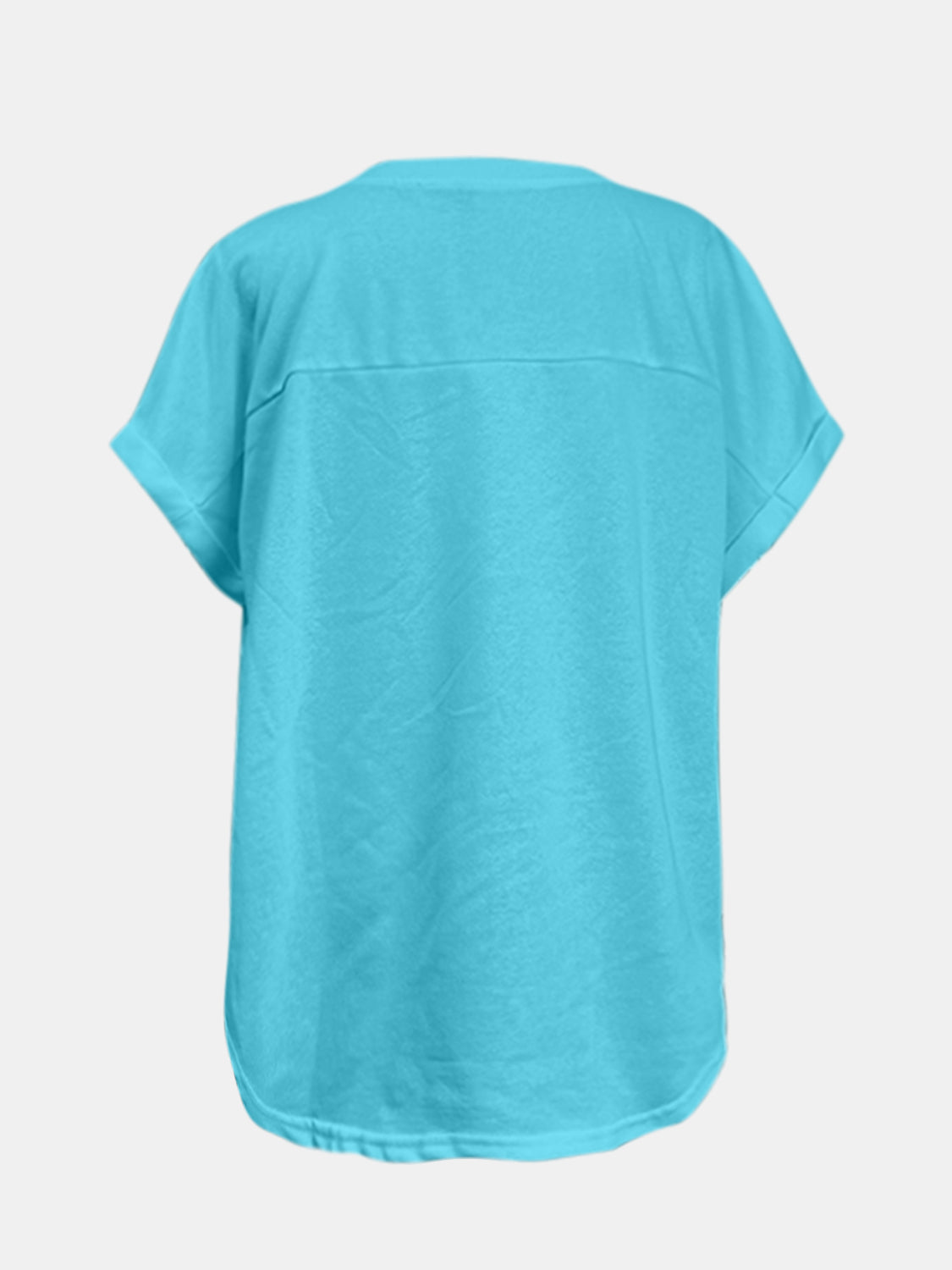 Sequin Round Neck Short Sleeve T-Shirt-Angel Casuals