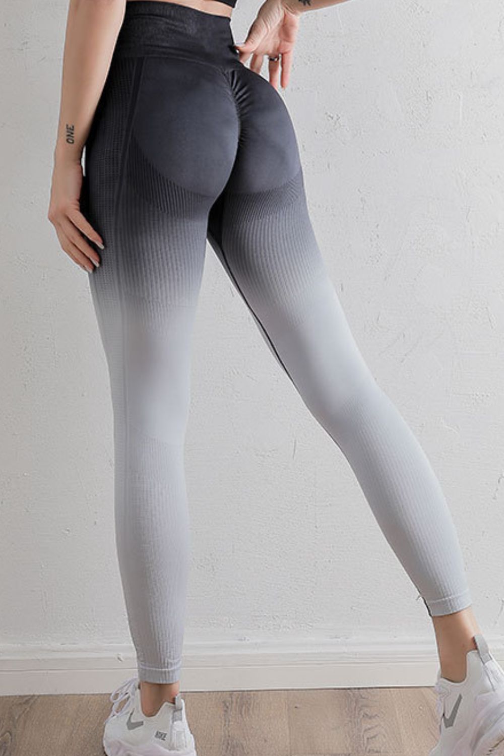 Gradient High Waist Sports Leggings-Angel Casuals