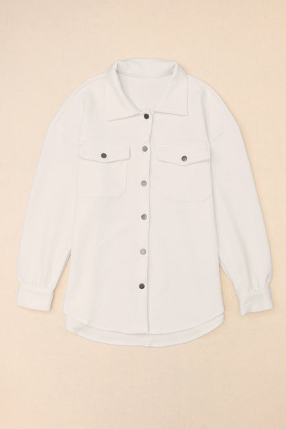 Snap Down Collared Jacket-Angel Casuals