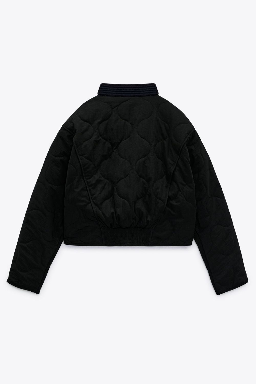 Snap Down Baseball Collar Jacket-Angel Casuals