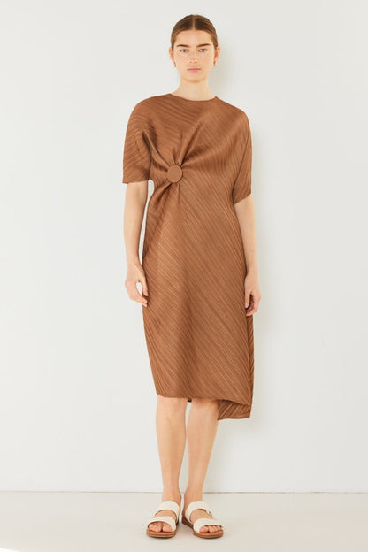 Marina West Swim Pleated Dolman Sleeve Dress-Angel Casuals