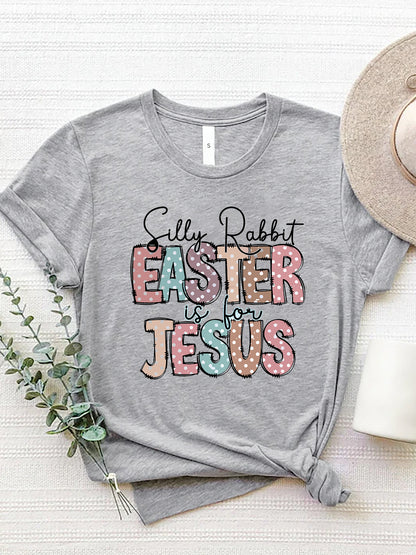 Letter Graphic Round Neck Short Sleeve T-Shirt-Angel Casuals