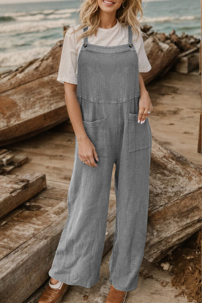 Full Size Wide Leg Front Pocket Jumpsuit-Angel Casuals