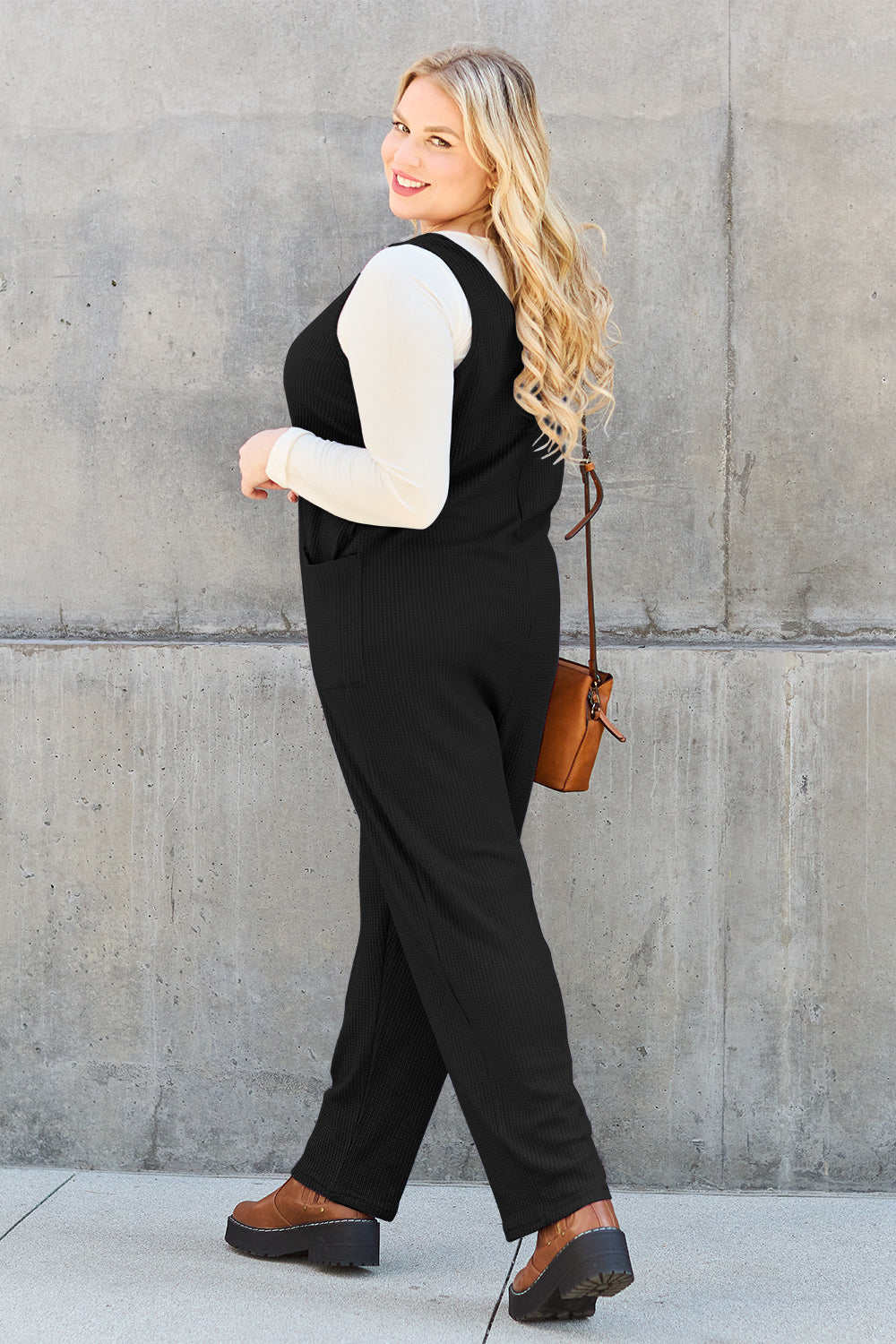 Double Take Full Size Sleeveless Straight Jumpsuit-Angel Casuals