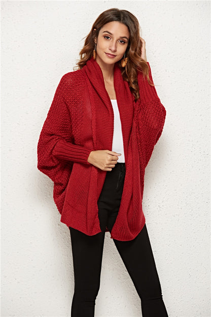 Angel Wings Open Front Batwing Sleeve Cardigan-Angel Casuals