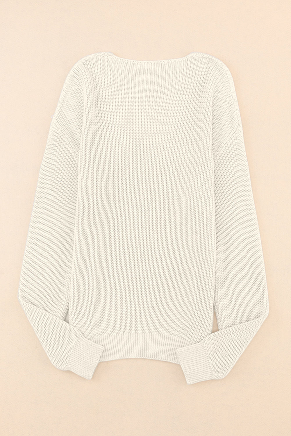 V-Neck Drop Shoulder Sweater-Angel Casuals