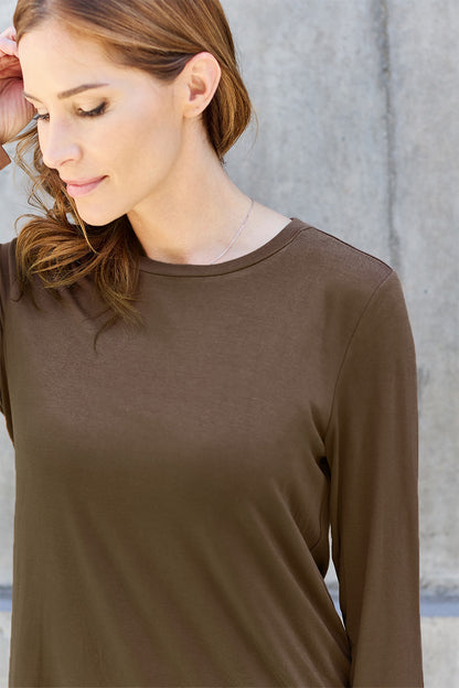 Basic Bae Full Size Round Neck Long Sleeve Top-Angel Casuals