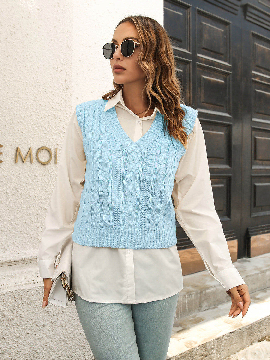 Urban Style V-Neck Sweater Vest-Angel Casuals