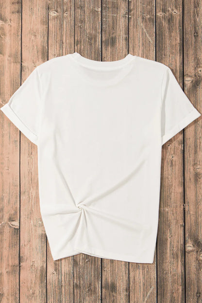 Pumpkin Round Neck Short Sleeve T-Shirt-Angel Casuals