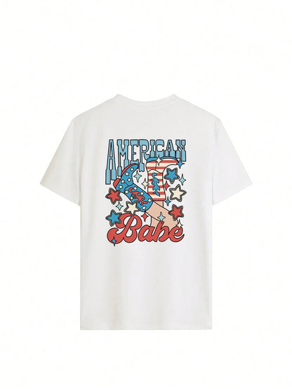 Graphic Round Neck Half Sleeve T-Shirt-Angel Casuals