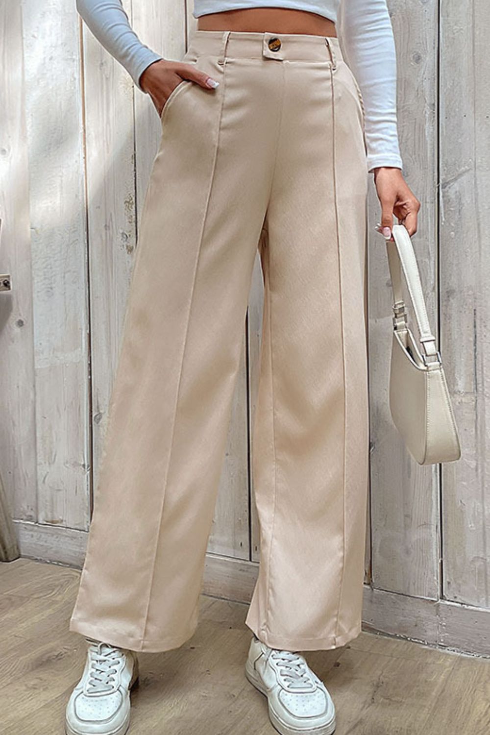 Center Seam Wide Leg Pants-Angel Casuals