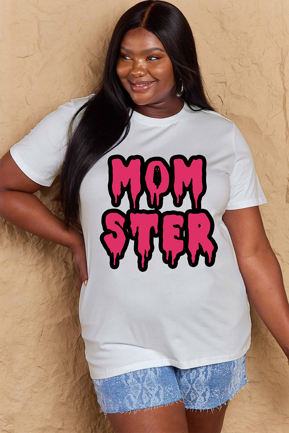 Simply Love Full Size MOM STER Graphic Cotton T-Shirt-Angel Casuals