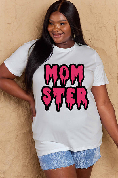 Simply Love Full Size MOM STER Graphic Cotton T-Shirt-Angel Casuals