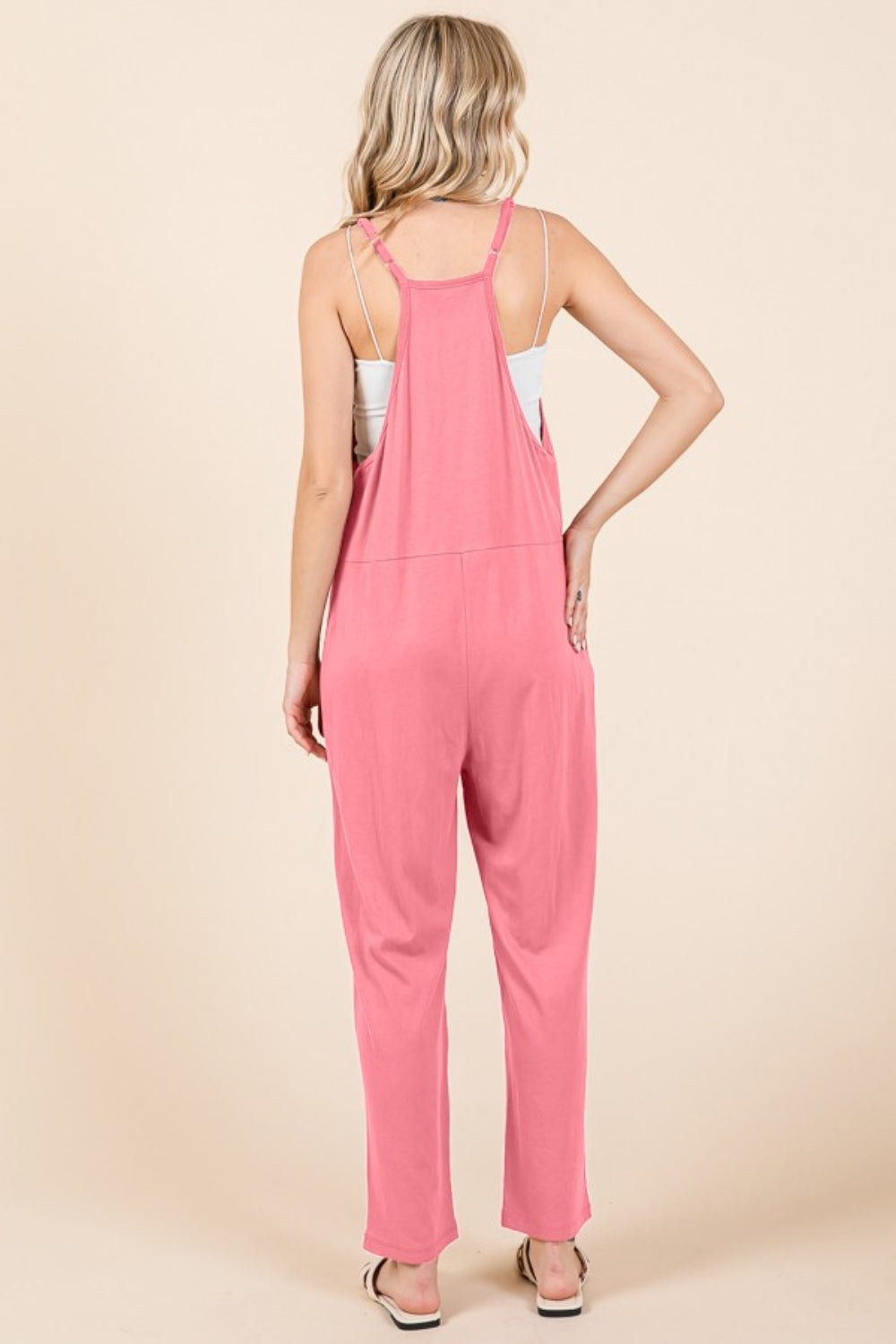 Culture Code Full Size Sleeveless Jumpsuit with Pockets-Angel Casuals