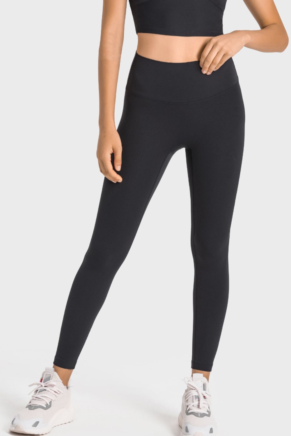 High-Rise Wide Waistband Yoga Leggings-Angel Casuals