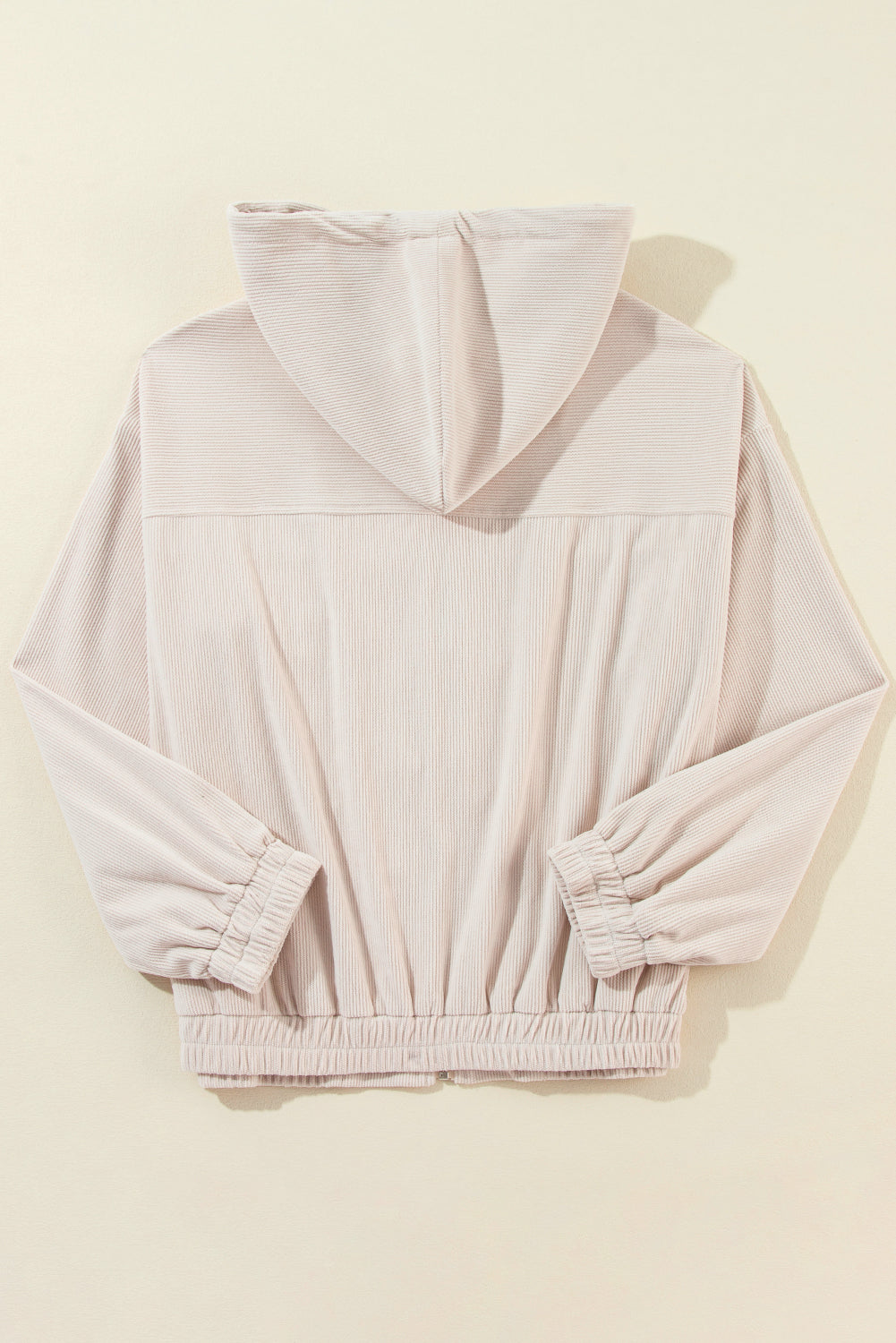 Pocketed Zip Up Long Sleeve Hooded Jacket-Angel Casuals