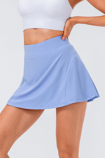 High Waist Pleated Active Skirt-Angel Casuals