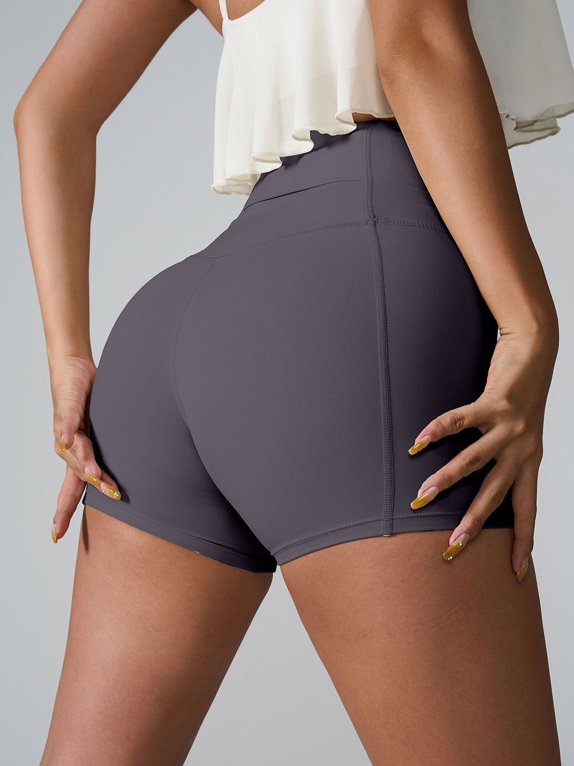 High Waist Active Shorts-Angel Casuals