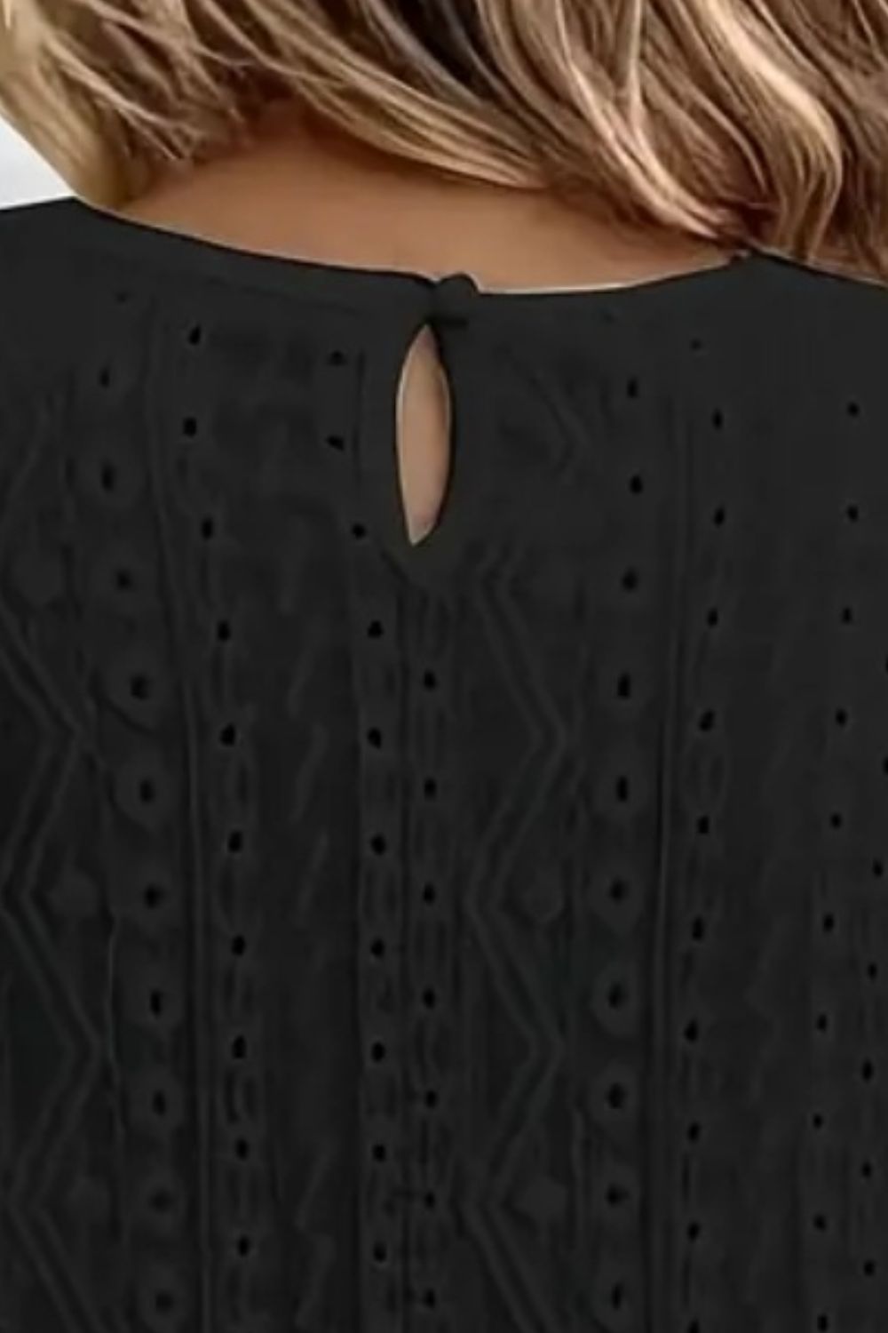 Lace Eyelet Long Sleeve Top-Angel Casuals