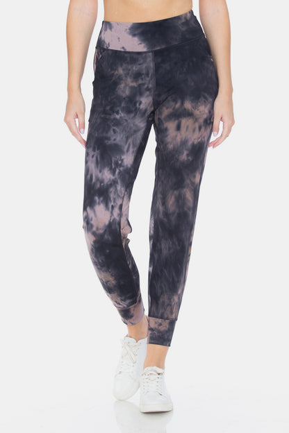 Leggings Depot Tie-Dye High Waist Cropped Leggings-Angel Casuals