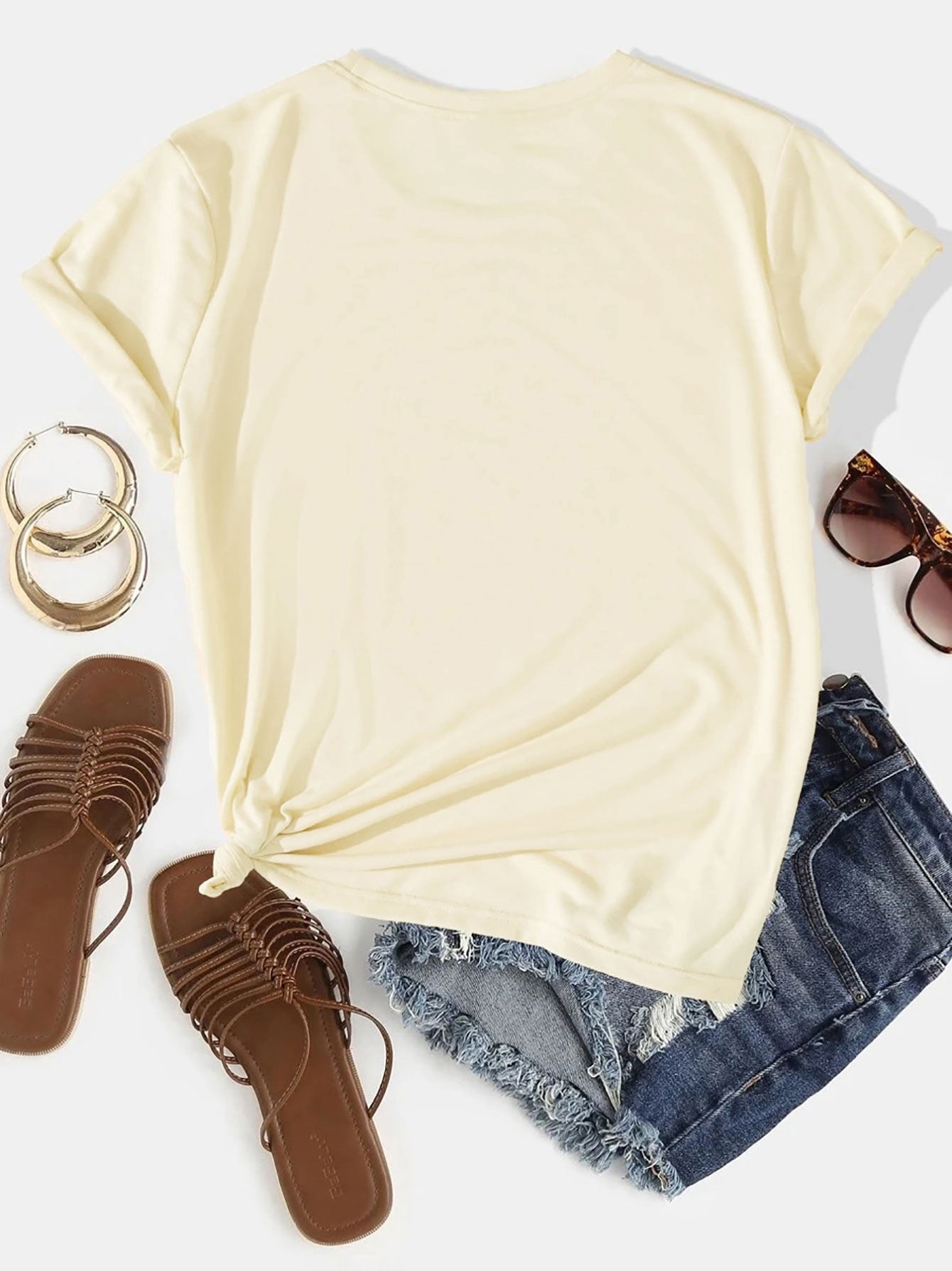 Lucky Clover Round Neck T-Shirt-Angel Casuals