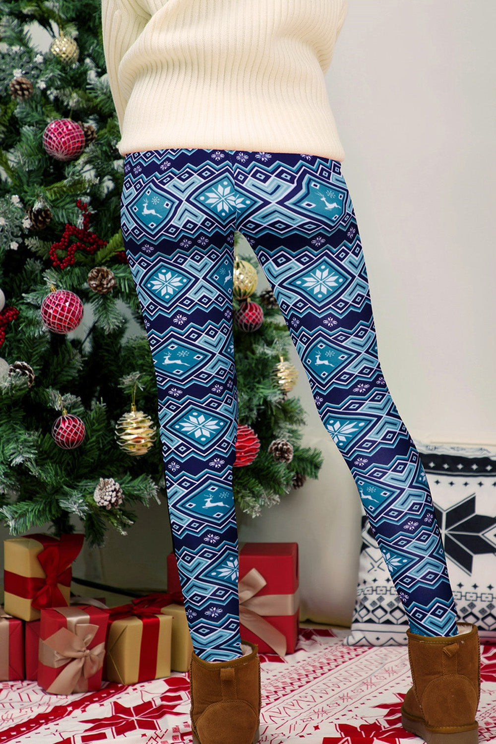 Full Size Geometric Leggings-Angel Casuals