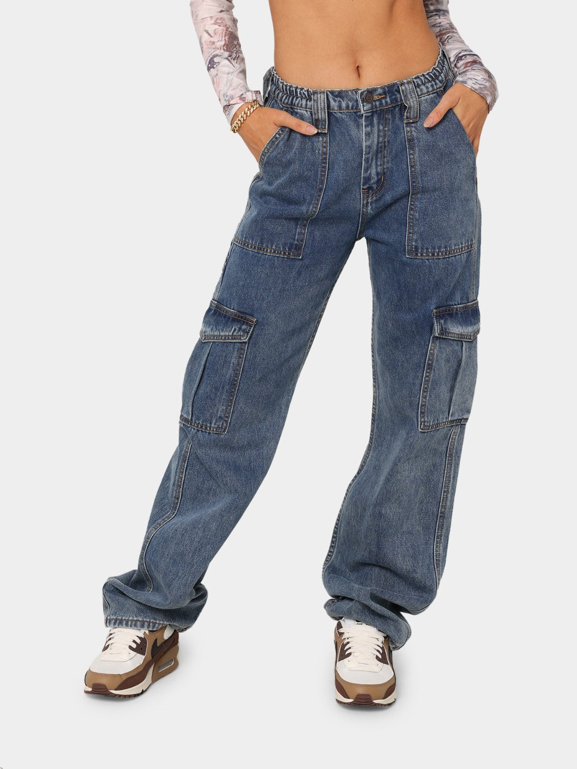 Straight Jeans with Pockets-Angel Casuals