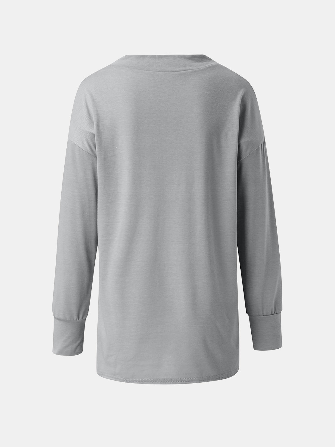 Full Size V-Neck Long Sleeve T-Shirt-Angel Casuals