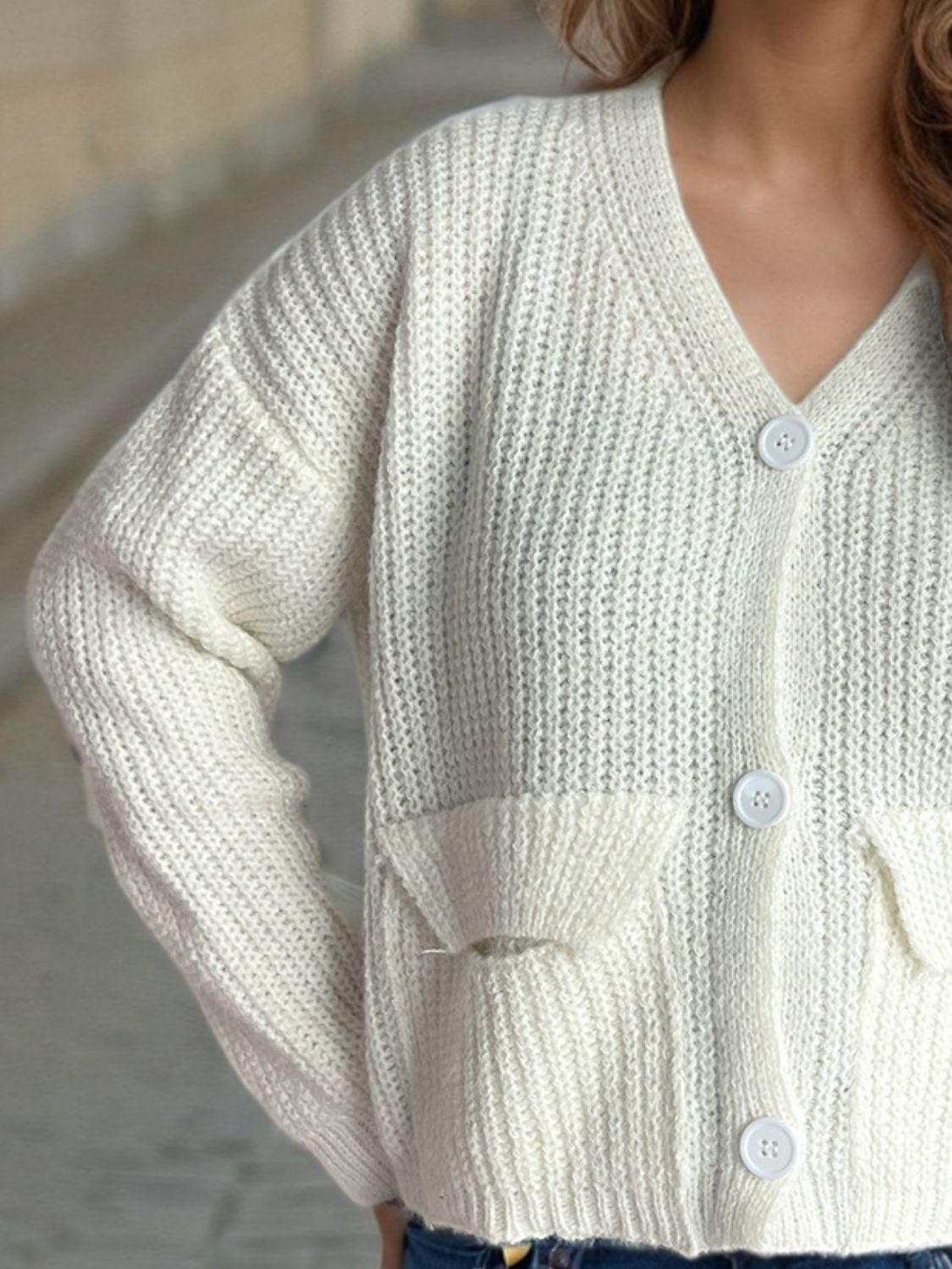 Button Down Long Sleeve Cardigan-Angel Casuals