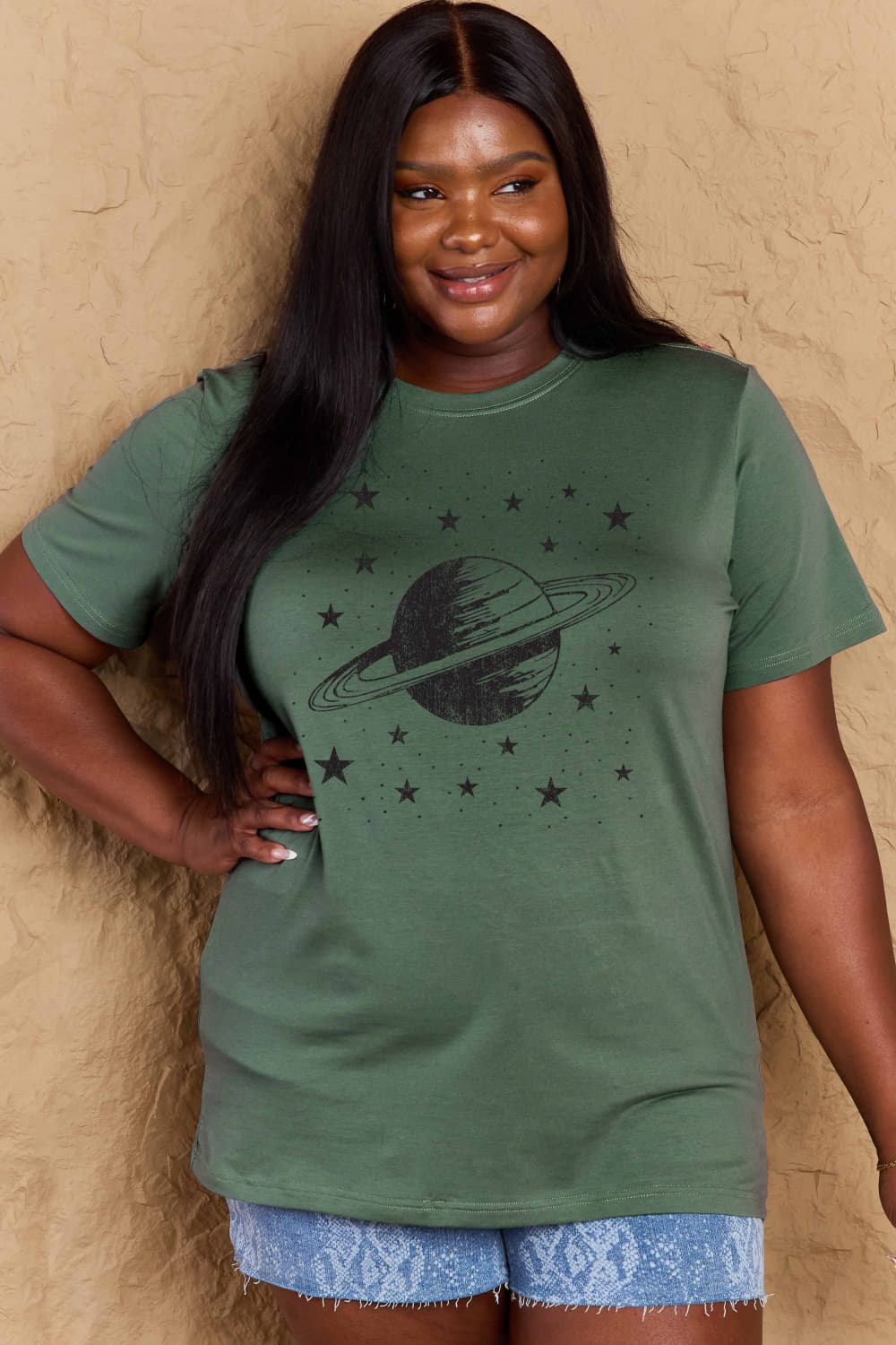 Simply Love Full Size Planet Graphic Cotton T-Shirt-Angel Casuals