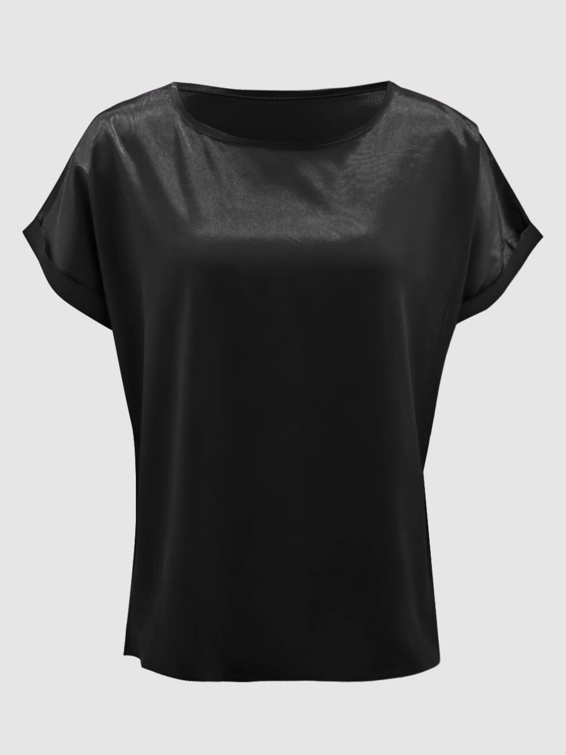 Round Neck Short Sleeve T-Shirt-Angel Casuals