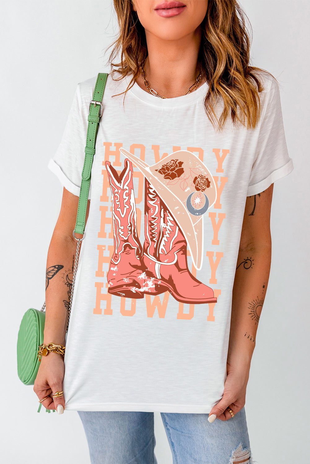 Graphic Round Neck Short Sleeve T-Shirt-Angel Casuals