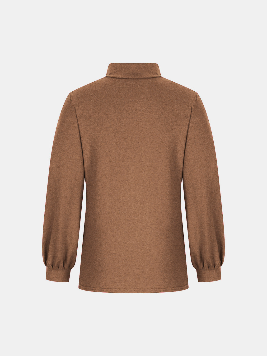 Full Size Mock Neck Long Sleeve T-Shirt-Angel Casuals