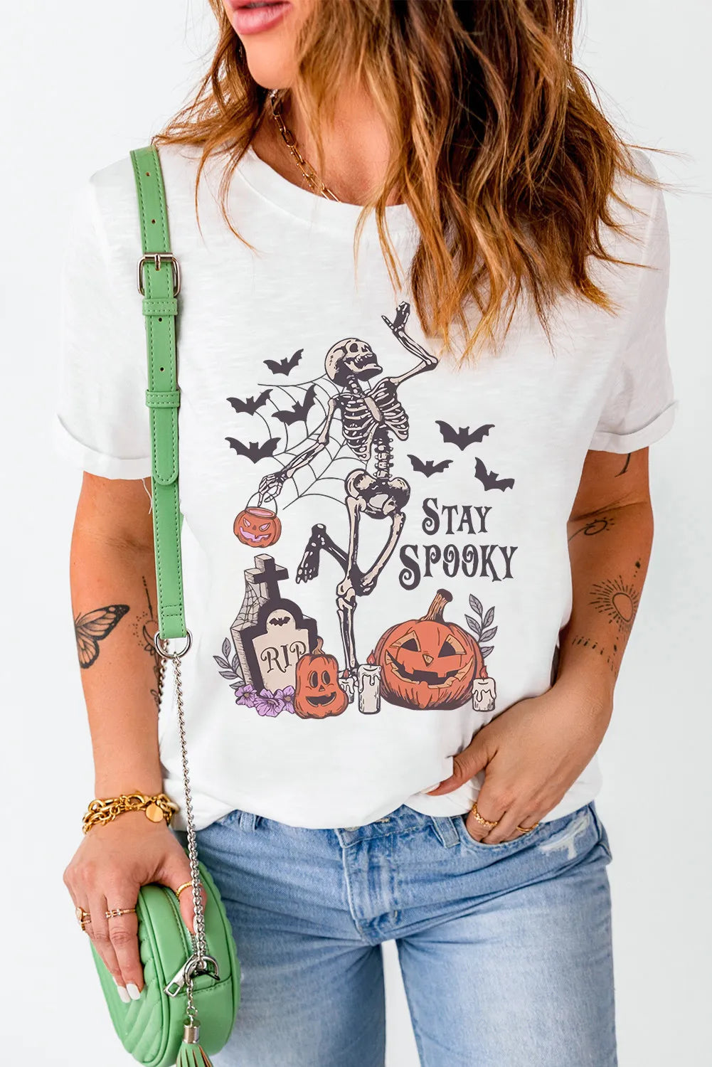 Graphic Round Neck Short Sleeve T-Shirt-Angel Casuals
