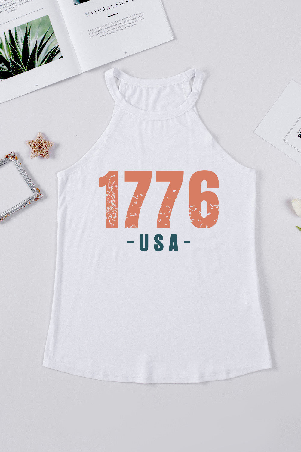 1776 USA Round Neck Tank-Angel Casuals