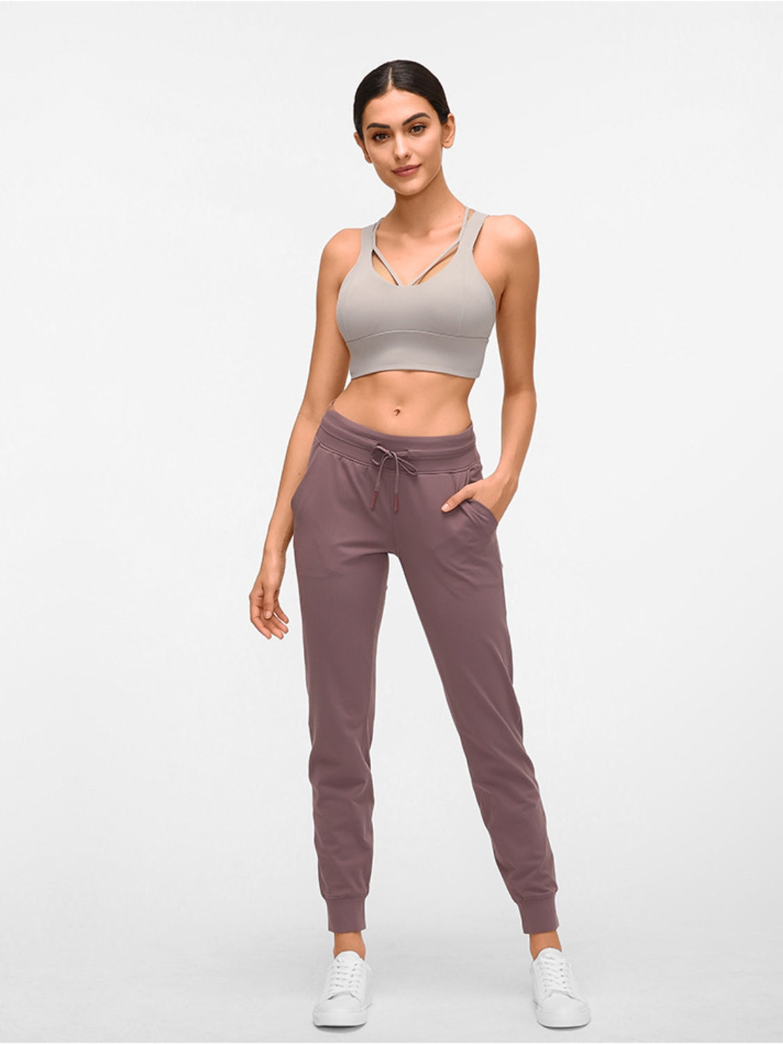 Double Take Tied Joggers with Pockets-Angel Casuals