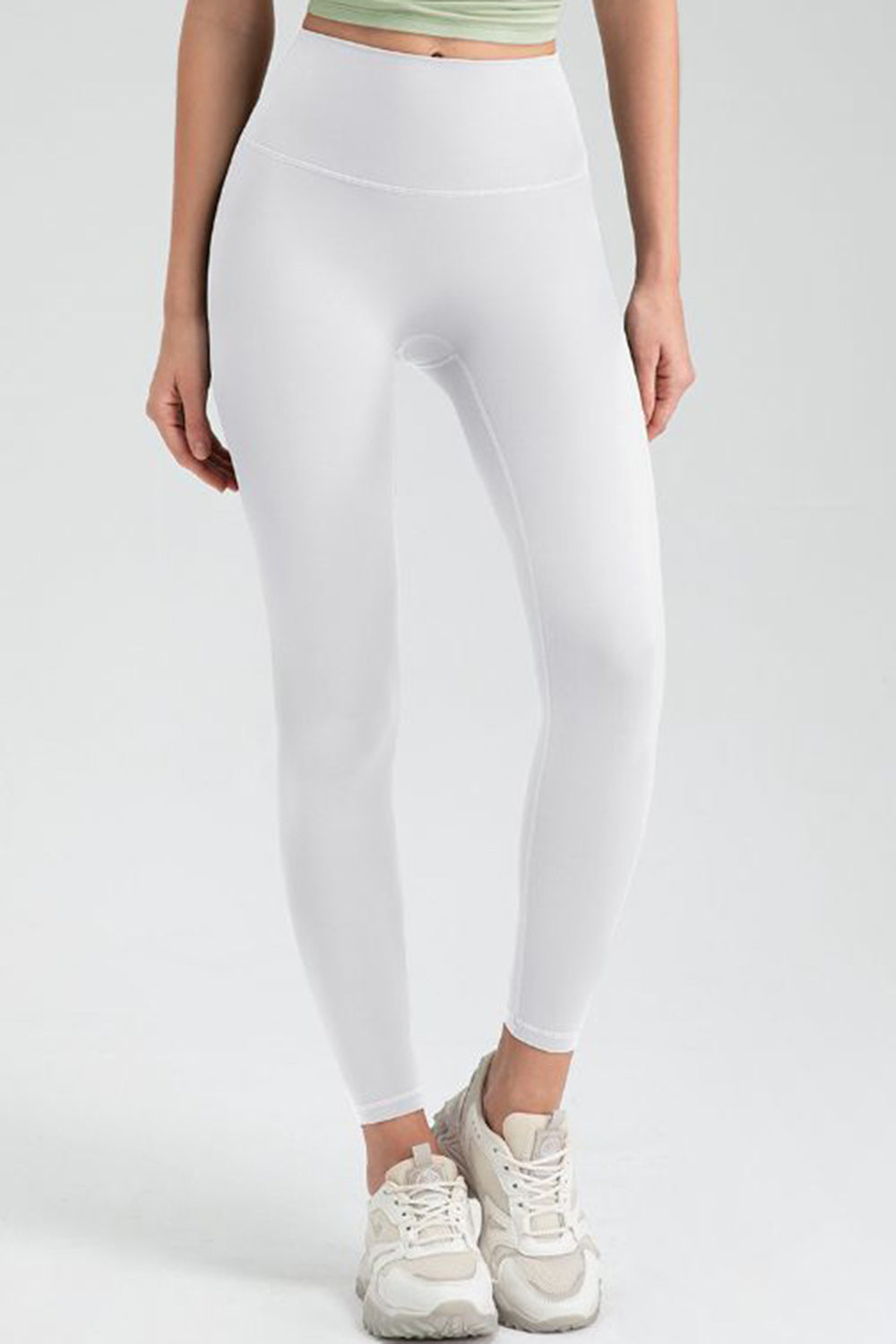 Wide Waistband High Waist Sport Leggings-Angel Casuals