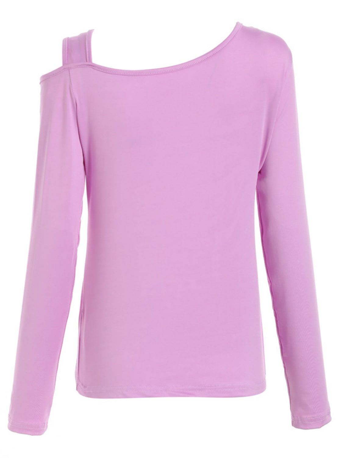 Cutout Asymmetrical Neck Long Sleeve T-Shirt-Angel Casuals